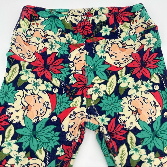 LuLaRoe‎ Christmas Leggings Santa Faces Holiday One Size - Picture 6 of 12